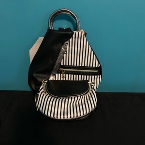 2IN1 CHIC DESIGNER PATTERN BACKPACK CROSSBODY SET